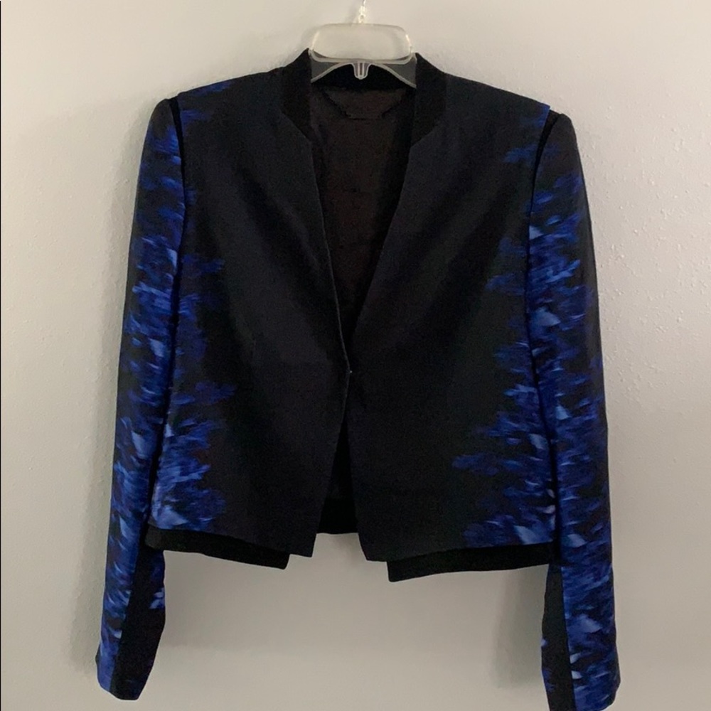 Tahari Black and Blue Sleek Blazer